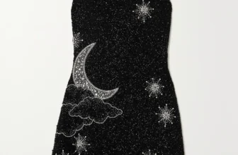 Clio Peppiatt Lucina Embellished stretch-mesh Mini Dress